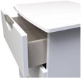 Flora White 3 Drawer Bedside Cabinet