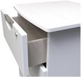 Flora White 3 Drawer Bedside Cabinet with Lock