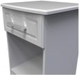 Gina Grey 1 Drawer Bedside Cabinet