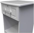 Gina Grey 1 Drawer Bedside Cabinet with Lock