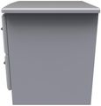 Gina Grey 2 Drawer Bedside Cabinet