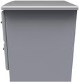 Gina Grey 2 Drawer Bedside Cabinet with Lock