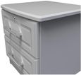 Gina Grey 2 Drawer Bedside Cabinet with Lock