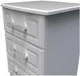 Gina Grey 3 Drawer Bedside Cabinet