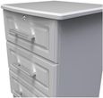 Gina Grey 3 Drawer Bedside Cabinet with Lock