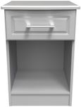 Gina Grey Ash 1 Drawer Bedside Cabinet
