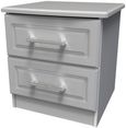 Gina Grey Ash 2 Drawer Bedside Cabinet