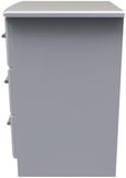 Gina Grey Ash 3 Drawer Bedside Cabinet