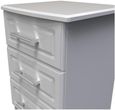 Gina Grey Ash 3 Drawer Bedside Cabinet