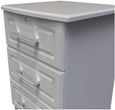 Gina Grey Ash 3 Drawer Bedside Cabinet with Lock