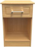 Gina Oak Effect 1 Drawer Bedside Cabinet