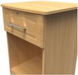 Gina Oak Effect 1 Drawer Bedside Cabinet with Lock