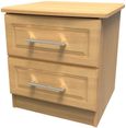 Gina Oak Effect 2 Drawer Bedside Cabinet