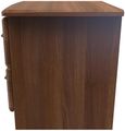 Gina Walnut Effect 2 Drawer Bedside Cabinet with Lock