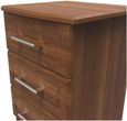 Gina Walnut Effect 3 Drawer Bedside Cabinet