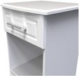 Gina White 1 Drawer Bedside Cabinet