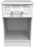Gina White 1 Drawer Bedside Cabinet