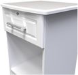 Gina White 1 Drawer Bedside Cabinet with Lock