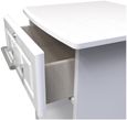 Gina White 1 Drawer Bedside Cabinet with Lock
