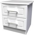 Gina White 2 Drawer Bedside Cabinet