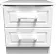 Gina White 2 Drawer Bedside Cabinet