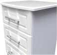 Gina White 3 Drawer Bedside Cabinet