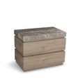 Goya Bedside Cabinet - Marble Top - 2 Drawer - Large - Variation Available