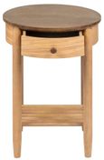 Grace Natural Oak 1 Drawer Round Bedside Table