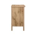 Hampstead Narrow Bedside Cabinet - 2 Drawer - Rustic Oak 