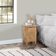Hampstead Narrow Bedside Cabinet - 2 Drawer - Rustic Oak 