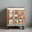 Hasley Bedside Cabinet - Recycled Wood - 3 Drawer