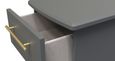 Haworth Grey 3 Drawer Bedside Cabinet