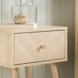 Herringford Bedside Table - 1 Drawer - Oak