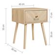 Herringford Bedside Table - 1 Drawer - Oak