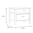 High Rock Oak Effect 1 Drawer Bedside Table