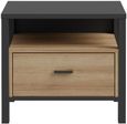 High Rock Oak Effect 1 Drawer Bedside Table