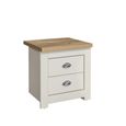 Highgate Bedside Cabinet - 2 Drawer - Cream Painted