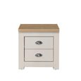 Highgate Bedside Cabinet - 2 Drawer - Cream Painted
