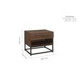Houston Bedside Cabinet - 1 Drawer - Walnut