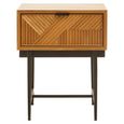 Jakara Bedside Table - 1 Drawer - Square - Natural Wood