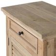 Jaylene Bedside Cabinet - Mango Wood - Louvered - 1 Door
