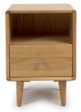 Jenson Oak Bedside Table - 1 Drawer