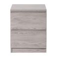 Jupiter Grey Oak Bedside Cabinet - 2 Drawer