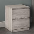Jupiter Grey Oak Bedside Cabinet - 2 Drawer