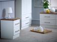 Kent White and Oak 2 Drawer Bedside Cabinet