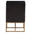 Kochi Bedside Table - 3 Drawer - Black Mango Wood