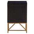Kochi Bedside Table - 3 Drawer - Black Mango Wood
