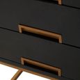 Kochi Bedside Table - 3 Drawer - Black Mango Wood