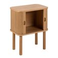 Langley Bedside Table - 2 Door - Fluted - Oak