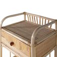 Lazlar Bedside Table - Natural Rattan - 1 Drawer